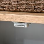 Estante para Livros com Múltiplas Prateleiras Abertas e 1 Armário com Porta Dupla Estante de Armazenamento para Escritório Sala de Estar 80x35x97cm Madeira Natural