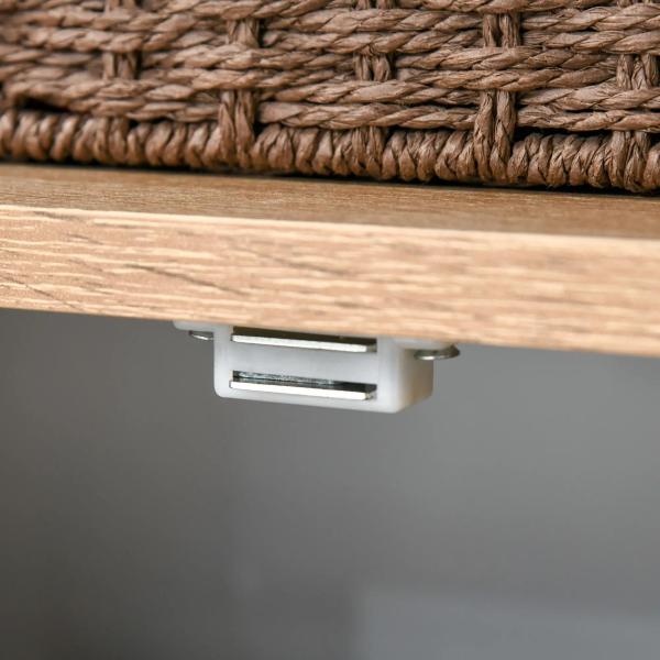 Estante para Livros com Múltiplas Prateleiras Abertas e 1 Armário com Porta Dupla Estante de Armazenamento para Escritório Sala de Estar 80x35x97cm Madeira Natural