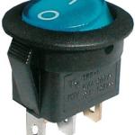 Interruptor Redondo Luminoso ON - OFF 250V/6A - Azul