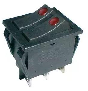 Interruptor Duplo Preto Luminoso
