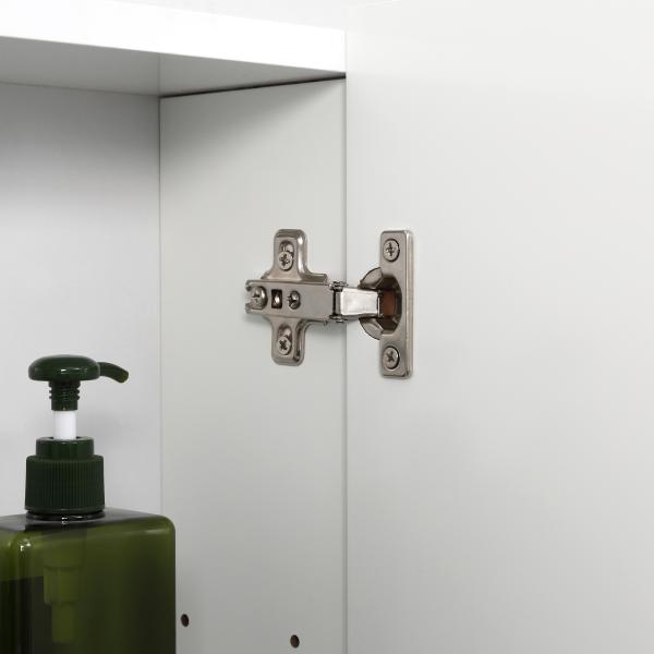 Armário de Casa de Banho com 3 Portas com Espelho Armário de Parede com Prateleiras Internas Ajustáveis 70x15x60 cm Branco