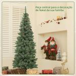 Árvore de Natal 150 cm Árvore de Natal Artificial com 395 Ramos e Suporte de Metal Árvore de Natal para Interior Verde
