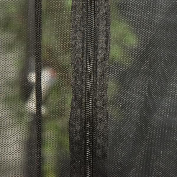 Rede Mosquiteira para Chapéus de Sol de Jardim Ø3m Cobertura de Rede de Chapéu de Sol com Zíper e Tubo Enchido com Água para Terraço Balcão Exterior Preto