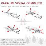Árvore de Natal Estreita Nevada 180 cm com 395 Ramos e Suporte Metálico Dobrável para Sala de Estar, Interior, Verde