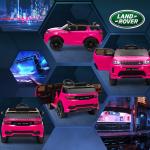 Carro Elétrico para Crianças com Licença Land Rover Discovery Sport Bateria 12V Faróis Buzina e Música 106x65,5x51 cm Rosa
