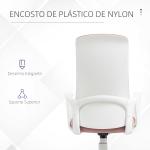 Cadeira de Escritório Ergonómica com Altura Ajustável Função de Inclinação e Encosto Alto 62x56x110 - 119,5 cm Rosa