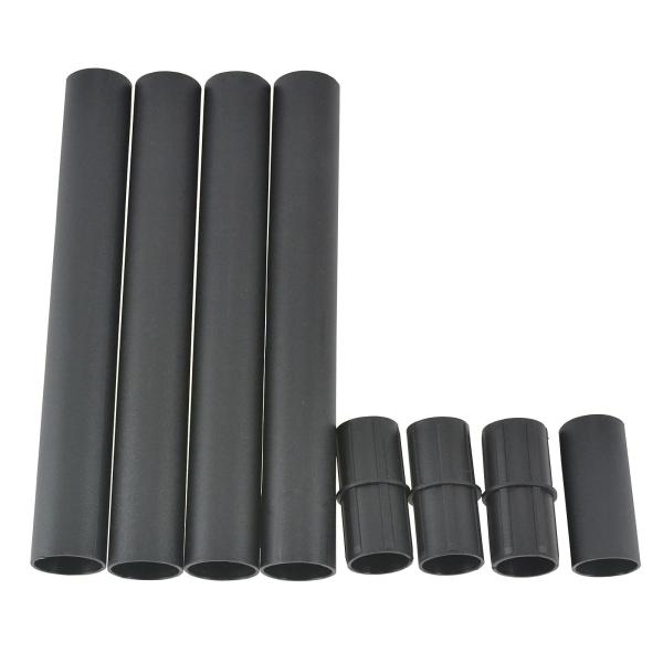 Candeeiro Solar de Jardim com Proteção IP44 Luzes LED para Exterior Pátio Varanda 15x15x120 cm Preto