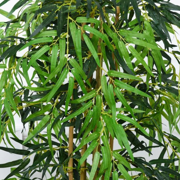 Bambu Artificial 150cm com Vaso Decorativo Planta Sintética Realística Ø18x150 cm Verde