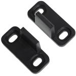 Ferragem para Porta de Correr Kit de Acessórios para Porta Corredeira com 2 Trilhos de Aço de Carbono 200x40x0,6cm Preto