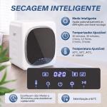 Máquina de Secar por Exaustão 4 kg 800W com Ecrã Tátil, Controlo de Tempo e Temperatura, Secagem Uniforme, Branco