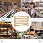 Suporte para Garrafas de Vinho para 72 Garrafas Garrafeira com 6 Níveis Suporte para Vinhos Vertical 114x28x85 cm Madeira
