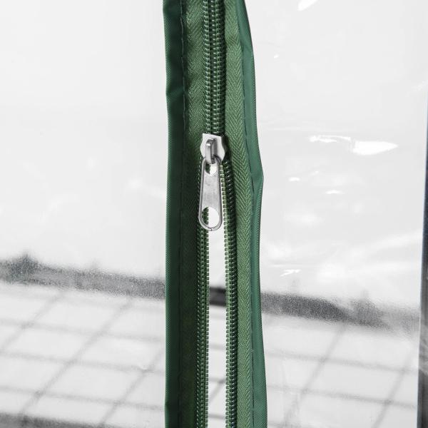 Estufa de Jardim Vertical 69x49x193cm com 5 Prateleiras Estufa para Plantas e Cultivos com Cobertura Transparente e Verde de PVC e Aço Preto
