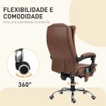 Cadeira de Massagem com 6 Pontos de Massagem ​​com Função de Aquecimento Apoio para Pés e comando à distância Marrom