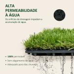 Relva Artificial 30x30cm 10 Peças com Altura de 25mm Alta Densidade 6500 para Exterior Pátio Terraço Verde