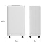 Desumidificador 12L/dia Depósito de Água 0,8L com Rodas Temporizador de 24 Horas Ecrã Digital de Humidade Branco