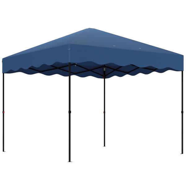 Tenda Dobrável Pop UP Tenda 3x3 m Tenda para Eventos com Proteção UV50+ Altura Ajustável e Bolsa de Transporte Azul