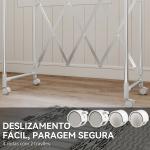 Estendal Vertical Dobrável de 3 Níveis Estendal de Aço Inoxidável com 3 Barras Ajustáveis e Extensíveis 4 Rodas 104 - 150x103x145 - 197 cm Prateado