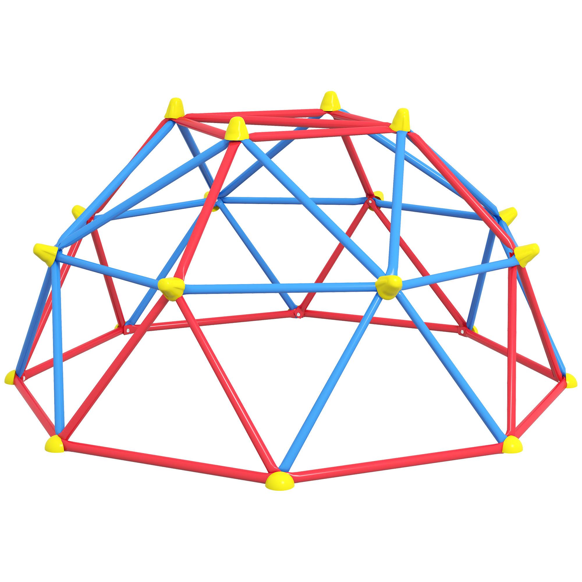 Cúpula de Escalada Conjunto de Cúpula Geométrica Parque Infantil para 3 - 8 Anos para Jardim Ø183x90 cm Vermelho e Azul