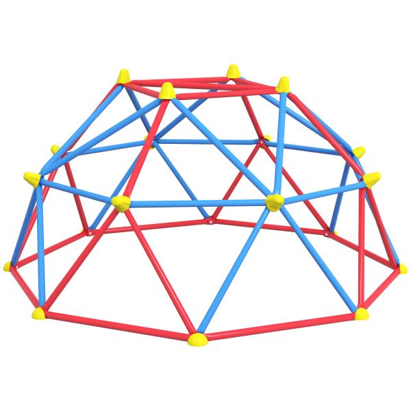 Cúpula de Escalada Conjunto de Cúpula Geométrica Parque Infantil para 3 - 8 Anos para Jardim Ø183x90 cm Vermelho e Azul