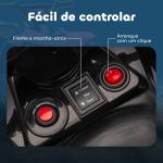 Quadriciclo Elétrico para Crianças 6 V Quadriciclo para Crianças com Velocidade até 3 km/h Faróis e Música 70x42x45 cm Rosa