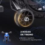 Mota Elétrica para Crianças Moto a Bateria para Crianças 6V com Rodas de Treino e Buzina 105x57x62 cm Azul