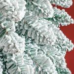 Árvore de Natal Estreita Nevada 240 cm com 603 Ramos e Suporte Metálico Dobrável para Sala de Estar, Interior, Verde