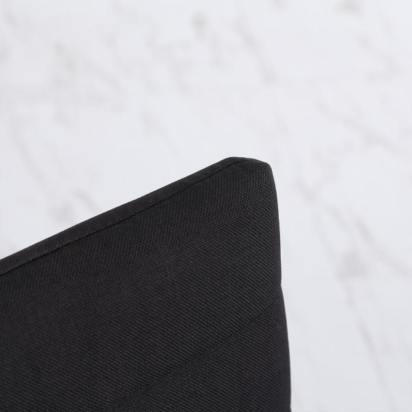 Conjunto de 4 Cadeiras de Sala de Jantar Estofadas em Linho com Pernas em Metal Cadeiras Modernas para Cozinha Quarto Suporta até 120 kg 41x50x97 cm Preto
