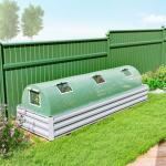 Estufa Pequena para Cultivo de Plantas com 5 Janelas Estrutura em Aço e Cobertura de PE Anti - UV 300x80x45 cm Verde