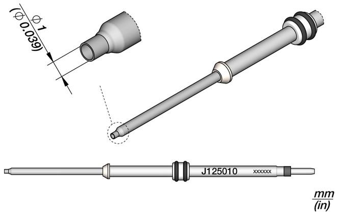 Resistência Ø1mm p/ Estação de Ar Quente JNA - 2B - JBC