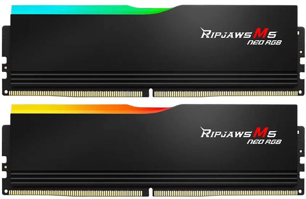 Memória RAM UDIMM Ripjaws M5 Neo RGB 64GB (2x32GB) DDR5 - 6000MHz (AMD Expo/Intel XMP) CL28 - G.SKILL