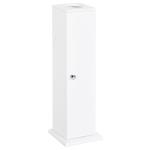 Armário de Casa de Banho Estreito com Orifício para Papel Higiénico e Prateleiras Estilo Moderno 19,5x19,5x65 cm Branco