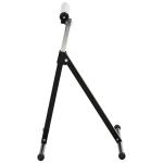 Cavalete Telescópico com Rolo Dobrável e Altura Ajustável entre 68 - 110cm com Manivela de Bloqueio Carga Máx. 60/90kg Preto e Prata
