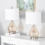 Conjunto de 2 Candeeiros de Mesa com Ecrã de Linho Suporte para Lâmpada E27 Máx. 40W Ø30x56 cm Branco