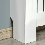 Cobertura Radiador 78x19x83cm Cobertura Radiador de MDF e Melamina de Madeira com Dispositivo Anti - Rolamento Desenho Moderno para Sala de Estar Dormitório Branco