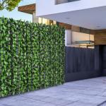 Vedação Artificial em Rolo 3x1m para Balcão Jardim Exterior Planta Decorativa de Parede PE Verde