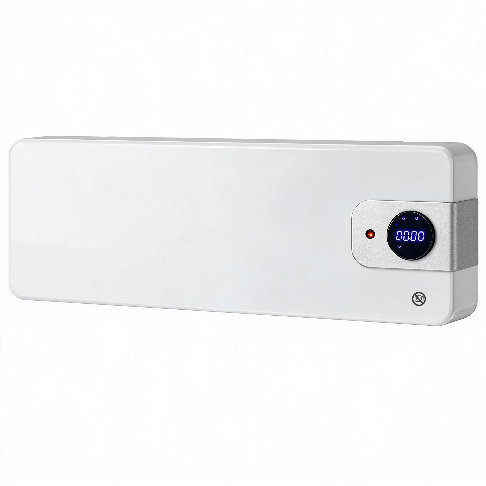 Aquecedor Elétrico de Parede 2000W com 3 Modos, Wi - Fi, Ecrã LED, Termóstato, Temporizador e Oscilação Branco