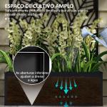 Biombo de Exterior com Floreira de Metal Floreira de Parede ou Independente para Cultivos 61x23x113 cm Preto