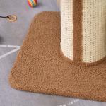 Arranhador para Gatos Altura 91 cm de 3 Níveis com Ninho Plataforma e Poste de Sisal 45x45x91 cm Marrom Claro