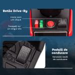 Quadriciclo Elétrico para Crianças de 3 - 5 Anos Veículo Eléctrico a Bateria 12V com 2 Motores 83x53x55,5cm Vermelho