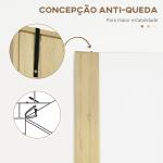 Coluna Casa de Banho Armário Alto Casa de Banho com 4 Portas 2 Prateleiras Abertas e Ajustáveis 53x33,5x195,7 cm Branco e Madeira