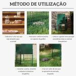 Armadilha para Animais Vivos com Porta Gaiola de Captura com Alça de Transporte para Coelhos Raposas Pequenas 80x25x30cm Verde Escuro
