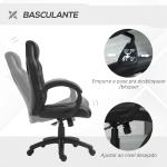 Cadeira de Escritório Ergonómica Cadeira de Escritório Giratória com Altura Ajustável Encosto Alto Estofado em Couro PU e Malha Transpirável 71x61x108 - 118cm Preto