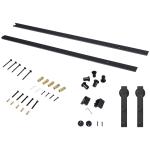 Kit de acessórios para porta de correr deslizante Conjunto de peças de metal Trilhos de rolo de aço carbono