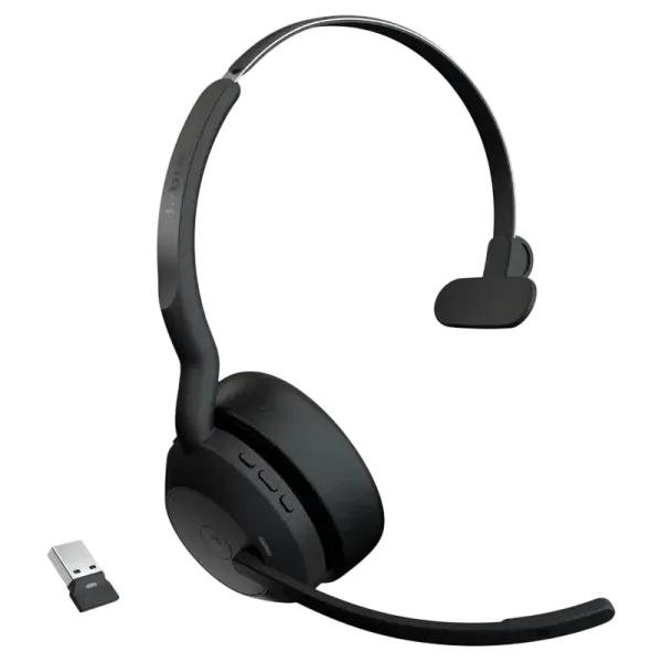 Auscultadores Evolve 2 55 Escritório/Call Center Bluetooth (Preto) - JABRA