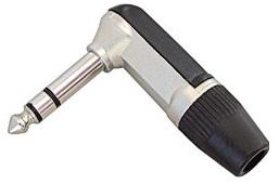 Ficha Jack 6,3mm Macho Stereo 90º (t/ NEUTRIK)
