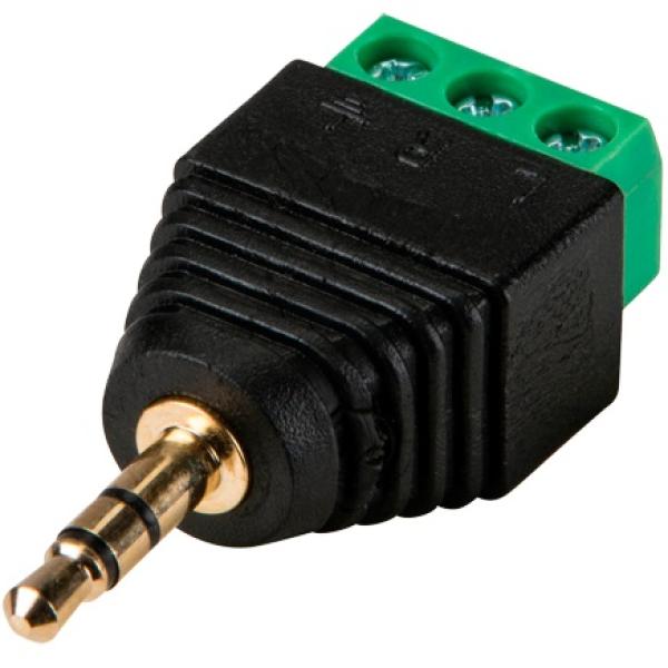 Ficha Jack 3,5mm Macho Stereo c/ 3 Terminais Parafuso