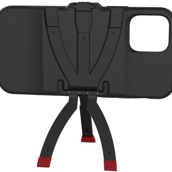 Capa StandPoint p/ Apple iPhone 12 e 12Pro (Preto e Vermelho) - JOBY