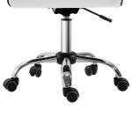 Cadeira de Escritório sem Apoio para os Braços Cadeira de Escritório Giratória com Altura Ajustável 48x52x78 - 90 cm Branco