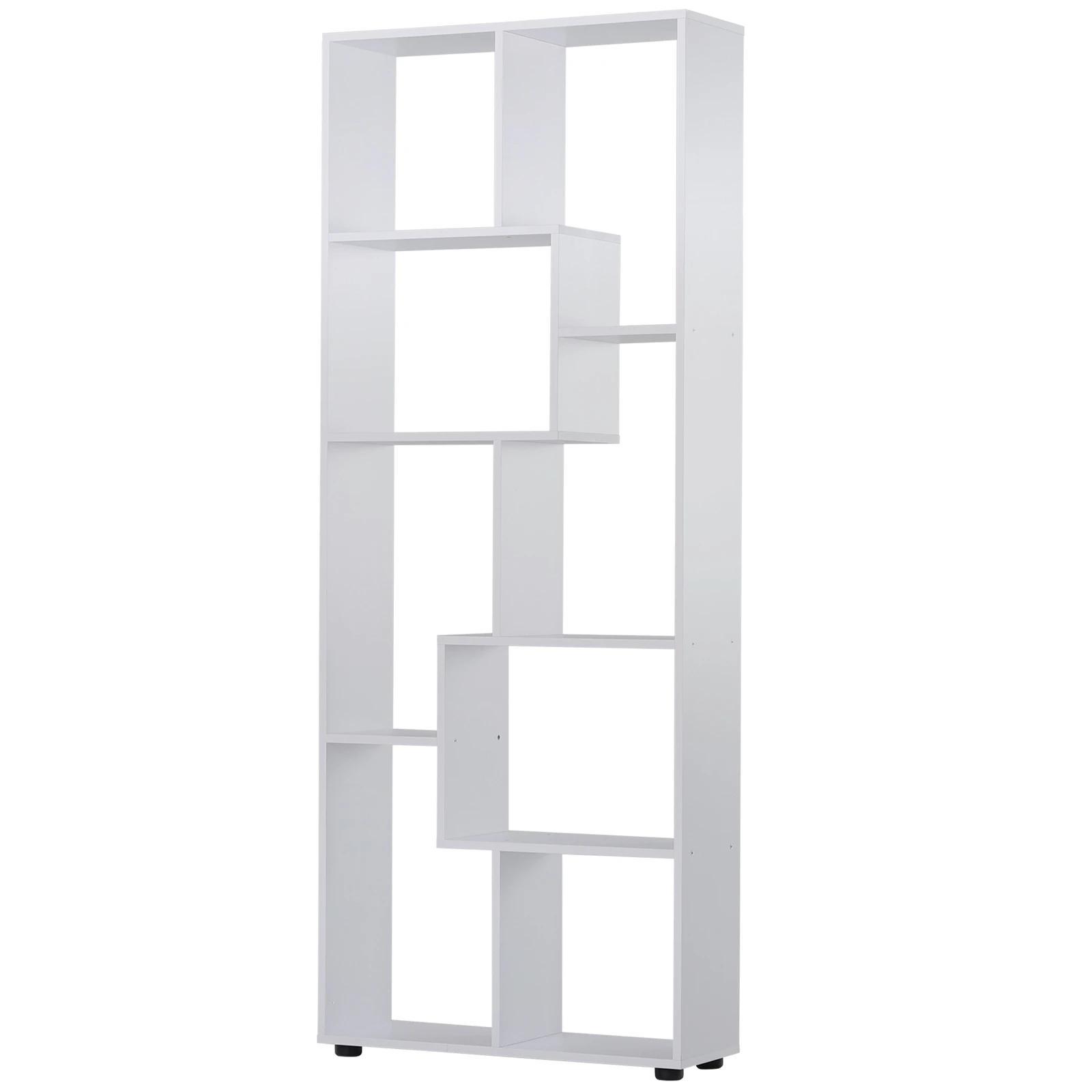 Estante Vertical Multifuncional com 8 Prateleiras Largas 70x24x178cm Branco