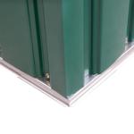 Abrigo de Jardim 213x130x185cm Abrigo de Jardim Metálico de Exterior com 2 Portas Deslizantes e 4 Janelas Verde